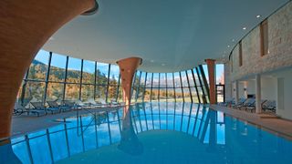 Indoor pool at Grand Hotel Kronenhof