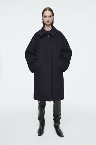 Oversized Single-Breasted Wool Coat