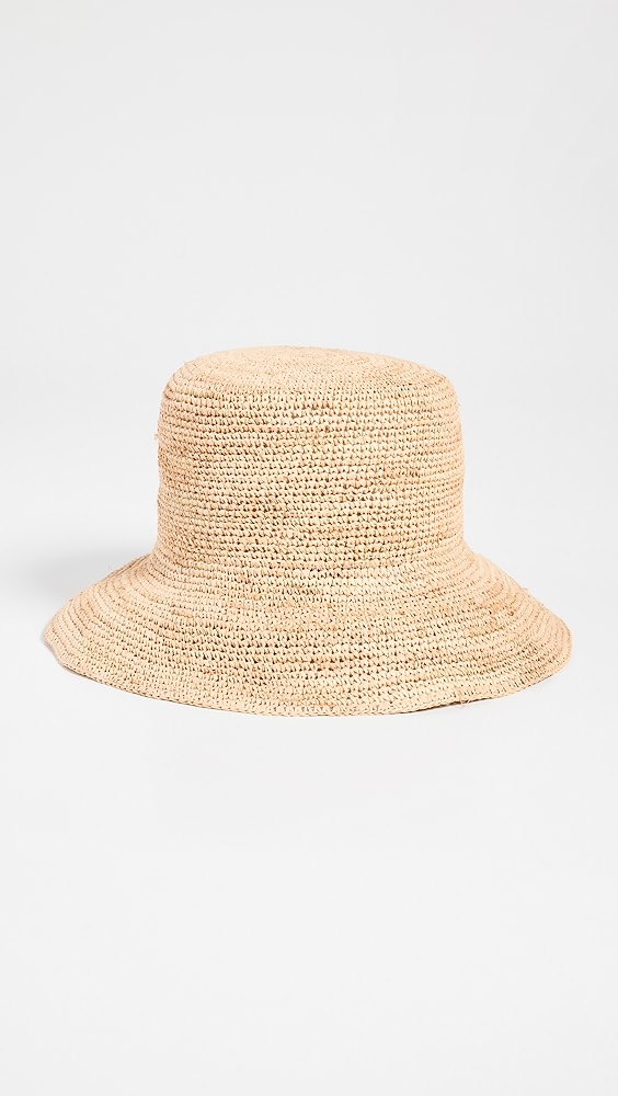 Hat Attack Chic Crochet Straw Bucket Hat
