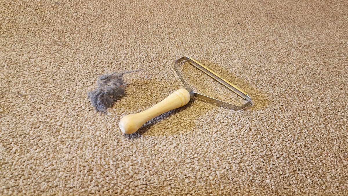 Carpet rake carpet cleaner