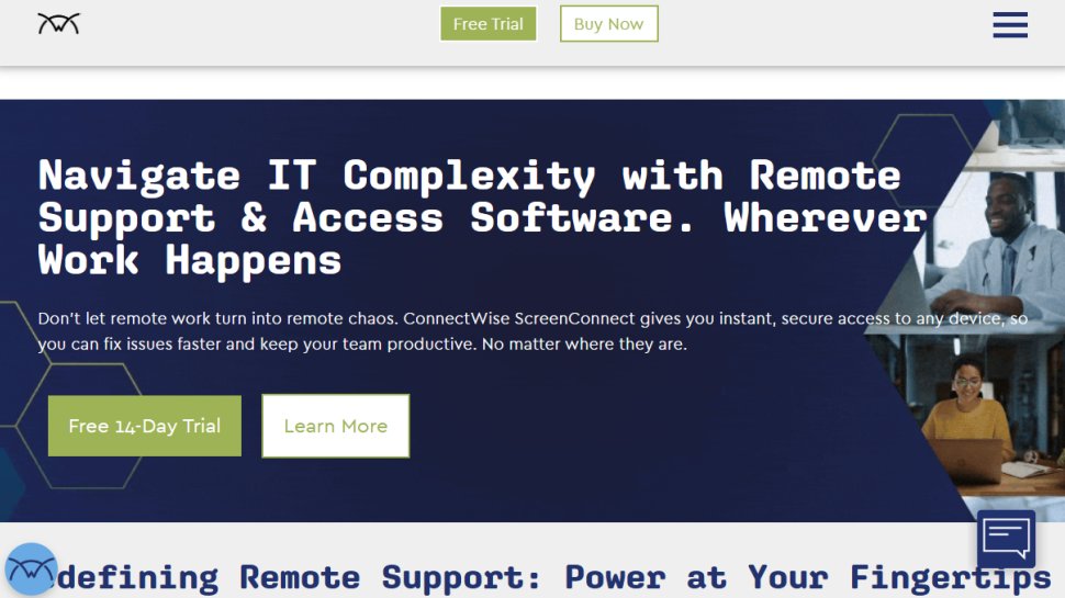 Website screenshot for ConnectWise ScreenConnect