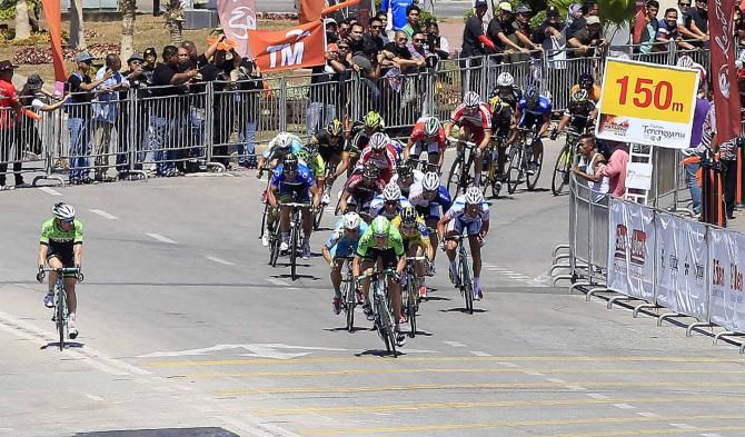 Theo Bos (Belkin) wins stage 8 of the Tour de Langkawi.