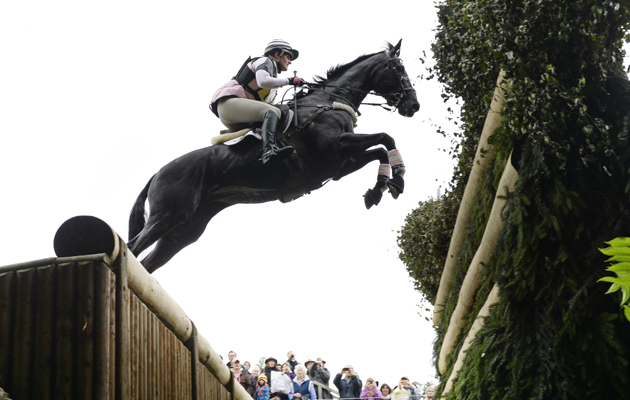 Lucie McNichol riding ZEUS OF RUSHALL in the CCI during the Cross Country phase of The Fidelity Blenheim Palace International Horse Trials, near Woodstock in the UK on 14 September 2013