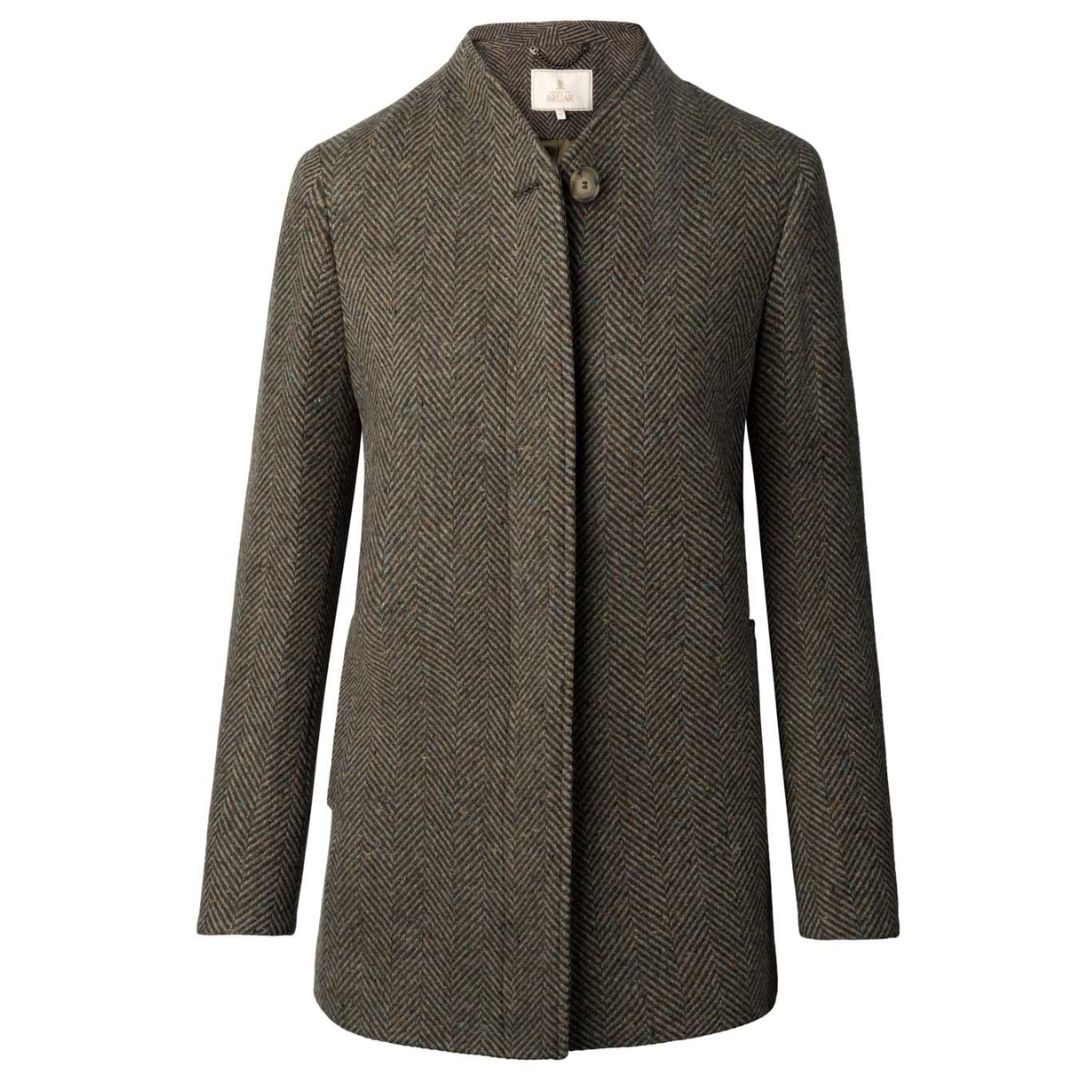 House of Bruar Ladies Donegal Tweed Covered Placket Coat