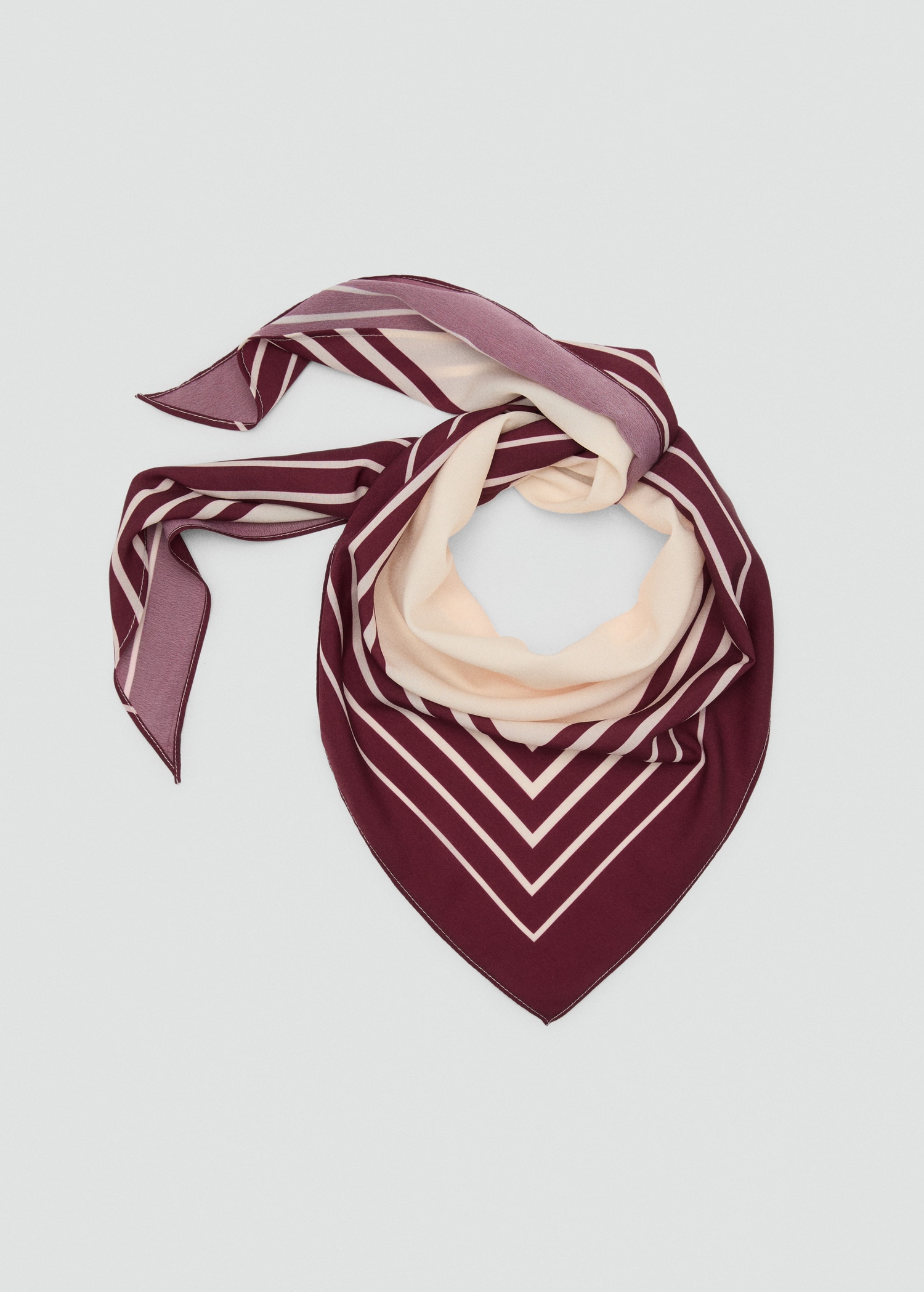 Striped Satin Scarf - Women | Mango United Kingdom