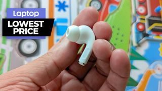 AirPods Pro 2 wireless earbud in hand