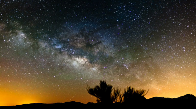 A still from a time-lapse video made by photographer Terje Sorgjerd of the night sky as seen from the Canary Islands.