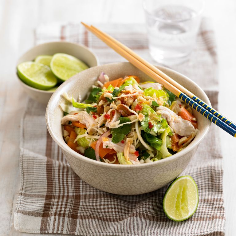 quick recipes-Thai chicken salad-peanuts-ginger-Woman&home