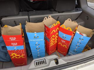 Mcdonalds Happy Meal Boxes Back Of Car
