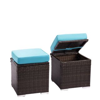 Two ottomans with storage