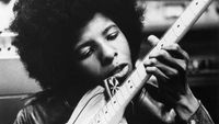 Sly Stone with guitar, 1969