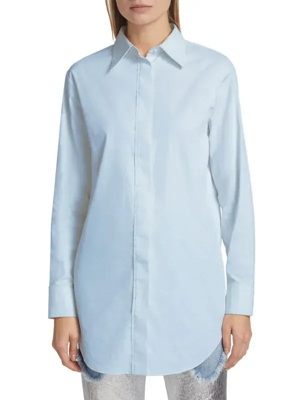 Brandon Maxwell, The Mira Split-Back Boyfriend Shirt