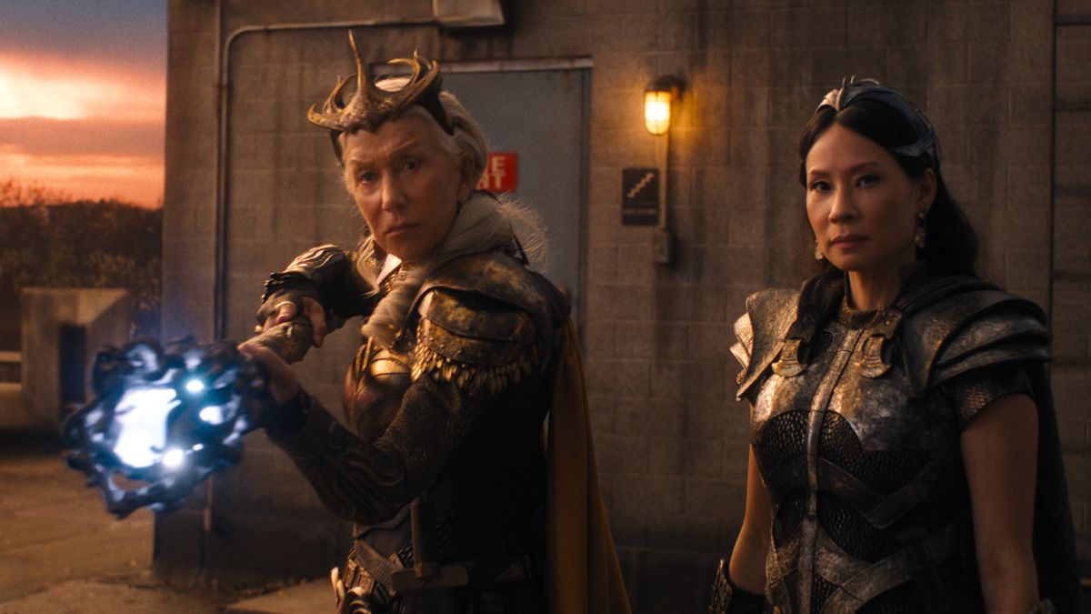 Helen Mirren and Lucy Liu in Shazam! Fury of the Gods