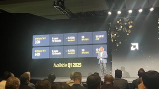 An AMD executive presenting at CES 2025