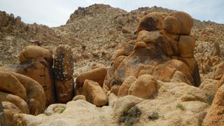 Precarious rock formations near Los Angeles.