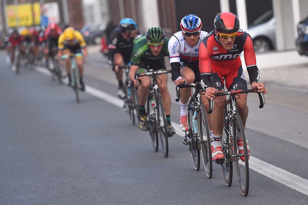 BMC pushes the pace in the breakaway.