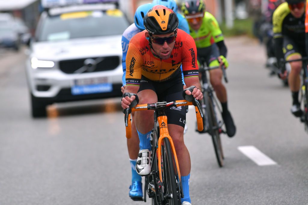 SCHOTEN BELGIUM OCTOBER 14 Mark Cavendish of The United Kingdom and Team Bahrain Mclaren Breakaway during the 108th Scheldeprijs 2020 a 1733km stage from Schoten to Schoten Scheldeprijs FlandersClassic SP20 on October 14 2020 in Schoten Belgium Photo by Luc ClaessenGetty Images