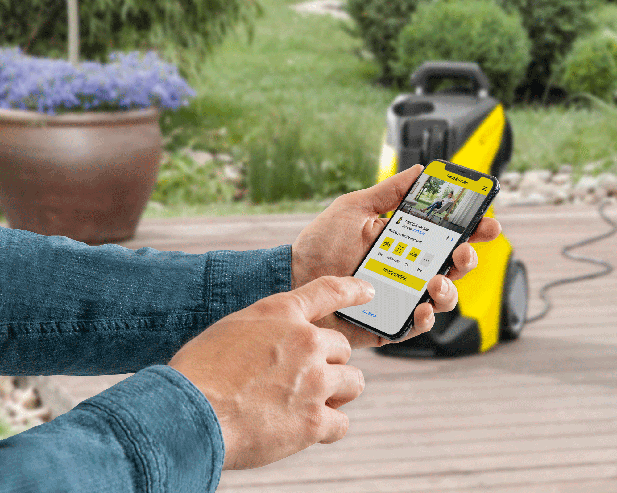 Never use a pressure washer to remove weeds from your patio, Karcher