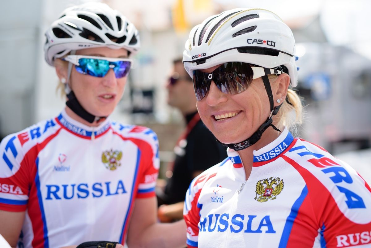 Olga Zabelinskaya (Russia) is relaxed ahead of the start of Thuringen Rundfarht 2016 - Stage 2