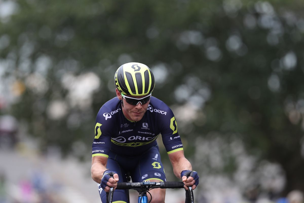 Michael Hepburn (Orica-Scott) soloing to the victory