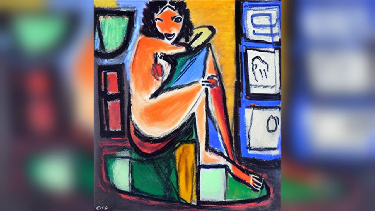 AI generated art in the style of Aharon Kahana