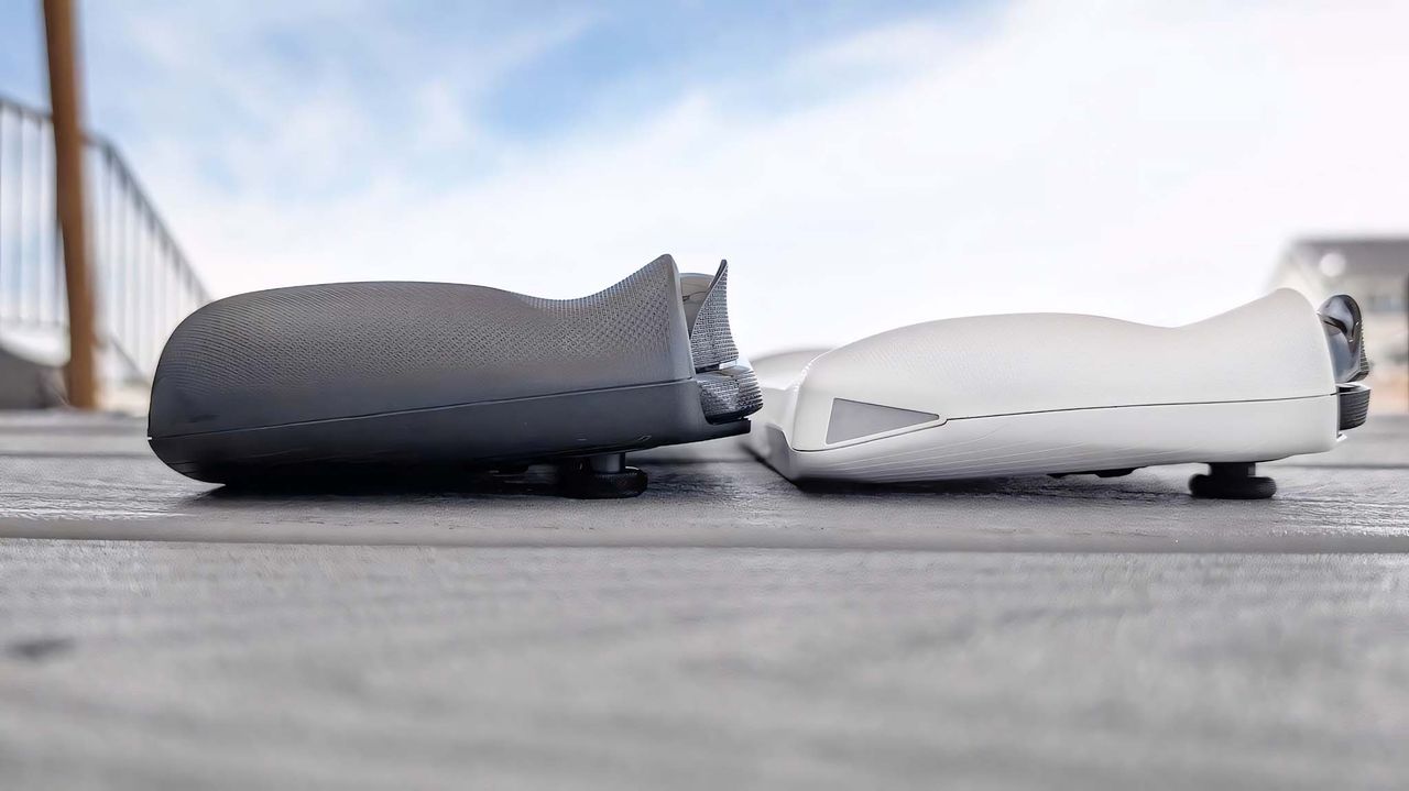 ROG Ally X and ROG Ally grip area.