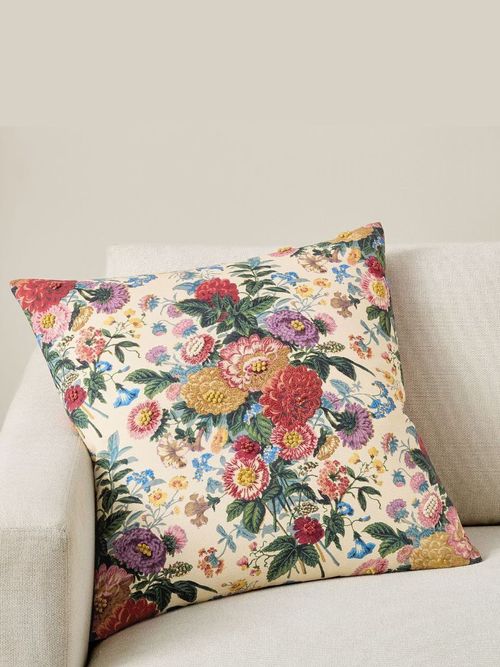 Lyla Floral Reversible Embroidered Cushion Cover
