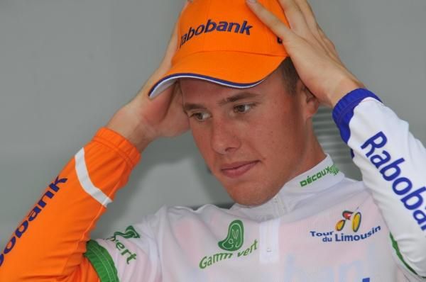 Sebastian Langeveld (Rabobank) in the white jersey for best young rider.