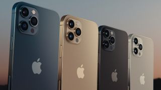iPhone 12 Pro og Pro Max kommer i fargene grafitt, sølv, gull og stillehavsblå.