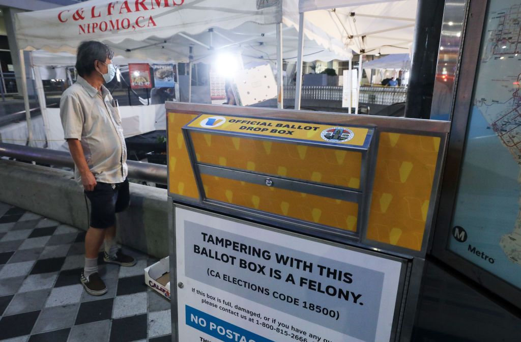 Official mail drop box in California