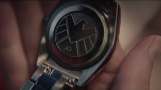 A screenshot of Laura Barton's SHIELD watch in Hawkeye episode 6