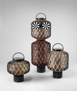 Woven lanterns by Stephen Burks