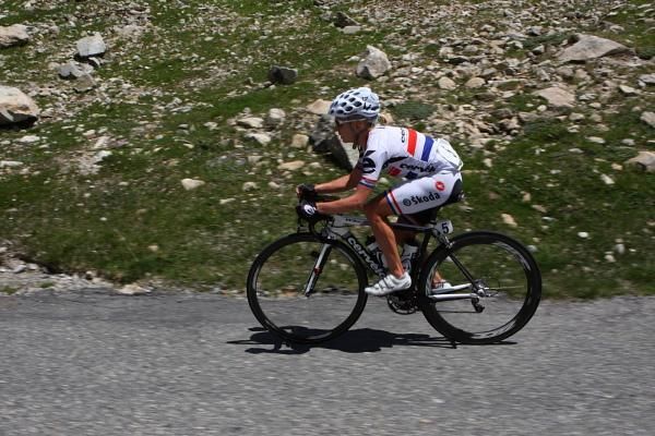 Emma Pooley (Cervelo Test Team) climbs.