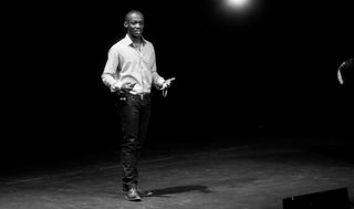 Leroy Mwasaru delivering his Design Indaba talk