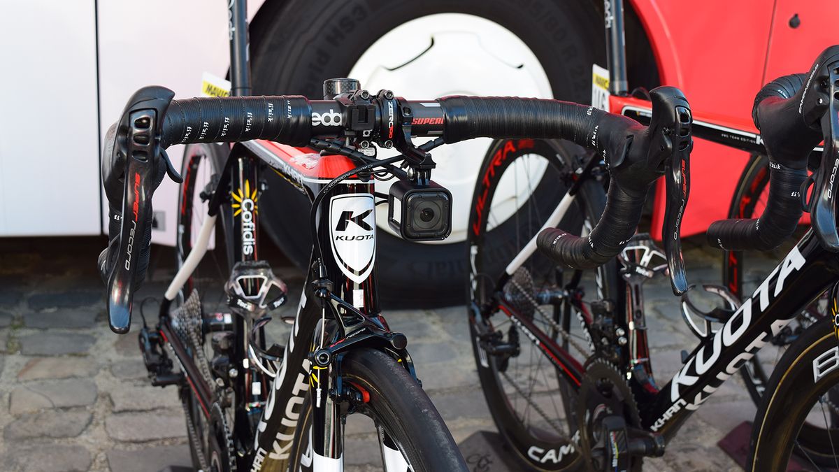 Several riders' bikes were equipped with GoPro for in-race footage
