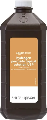 1. Amazon Basics 3% Hydrogen Peroxide Topical Solution 1. Amazon Basics 3% Hydrogen Peroxide Topical Solution