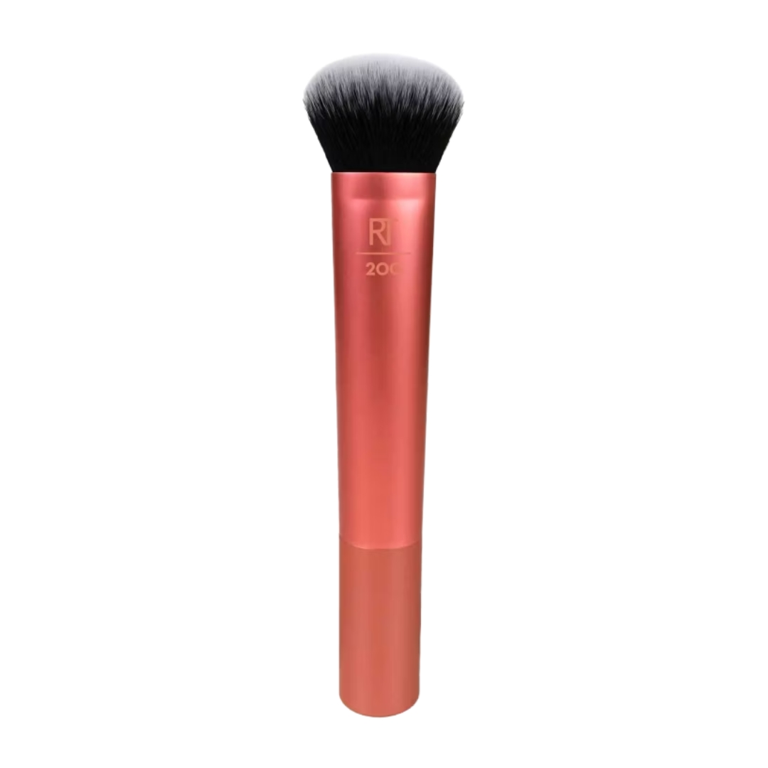 A product shot of the Real Techniques Expert Face Brush, on a white background