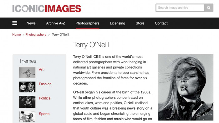 Terry O’Neill exhibition