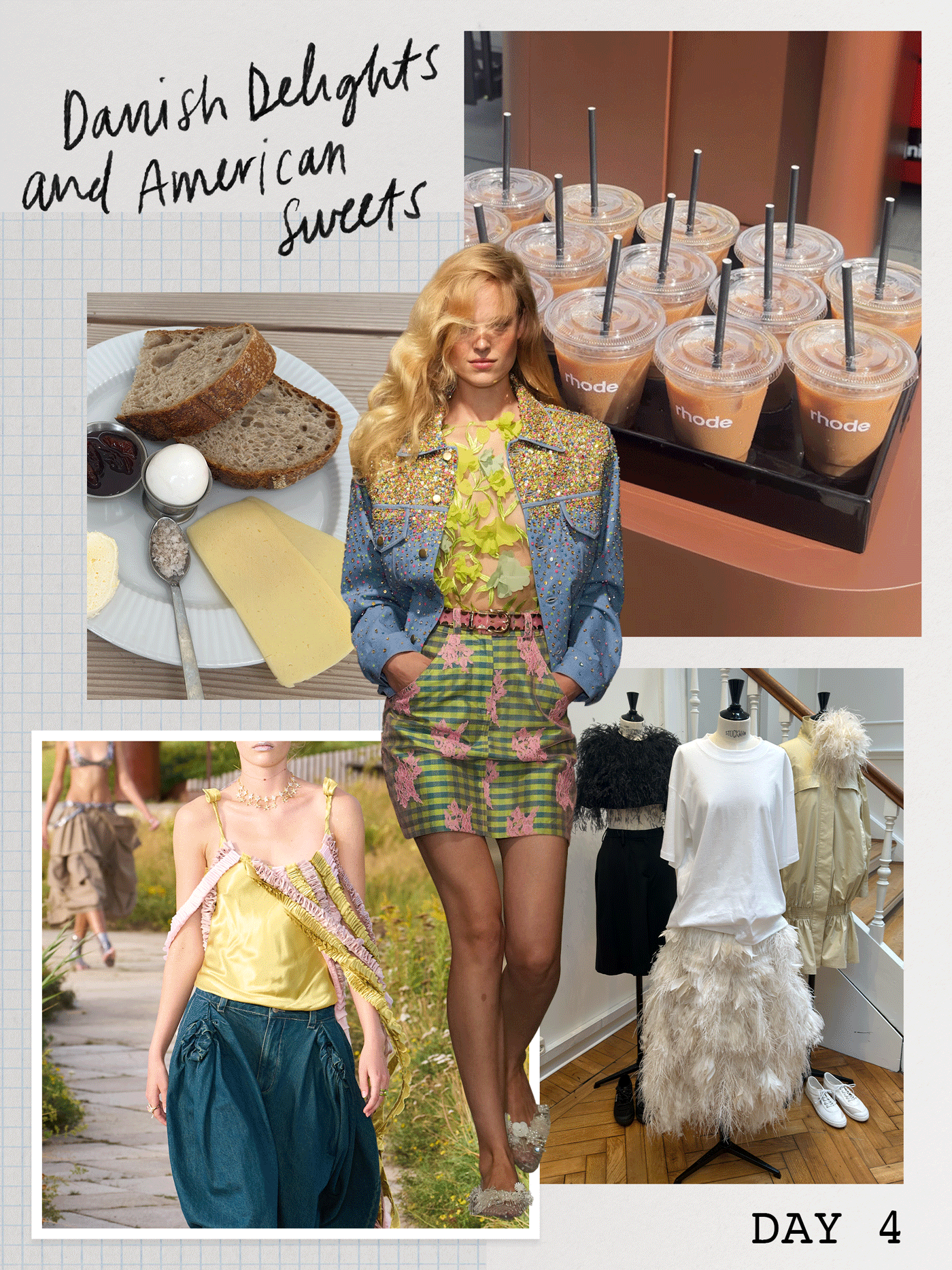 Collage of Copenhagen Fashion Week spring/summer 2026, featuring runway imagery and editor street style.