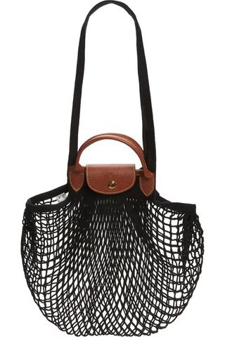 Longchamp Le Pliage Filet Knit Shoulder Bag