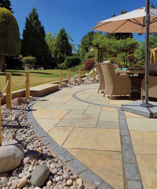 Abbey sawn limestone paving from Paving Direct