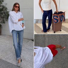 Influencer, Sara Walker in various summer outfits