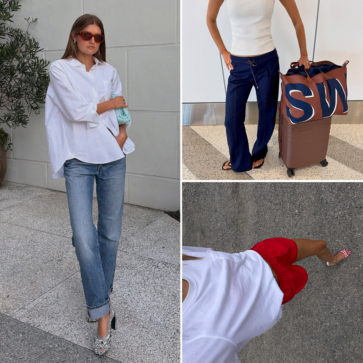 Influencer, Sara Walker in various summer outfits