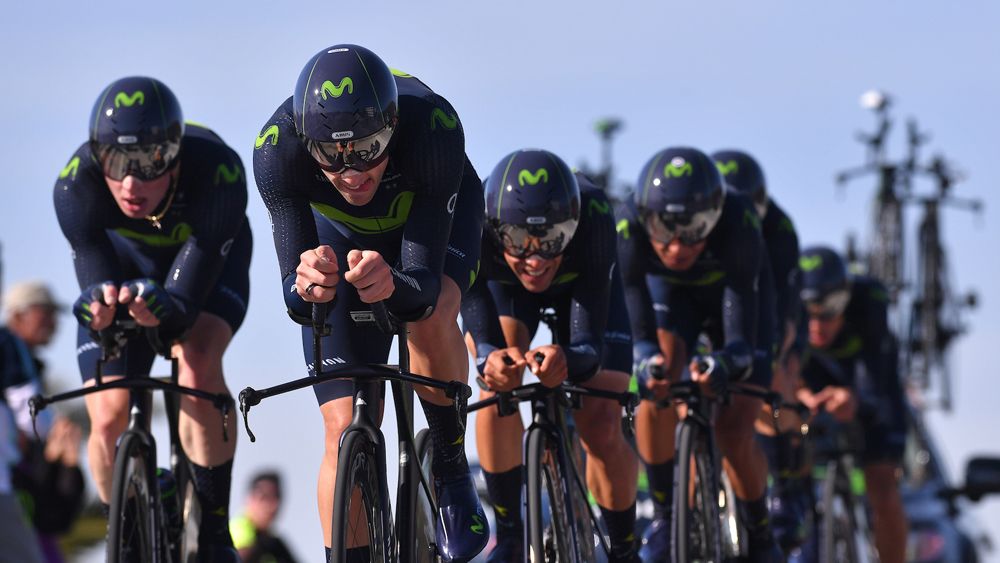 The as yet unannounced and unreleased Abus time trial helmet during this year's Tirreno-Adriatico
