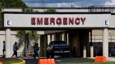 The entrance to the ER at Oak Hill Hospital in Brooksville, Florida. 