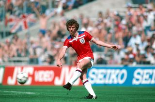 Graham Rix in action for England against France at the 1982 World Cup.