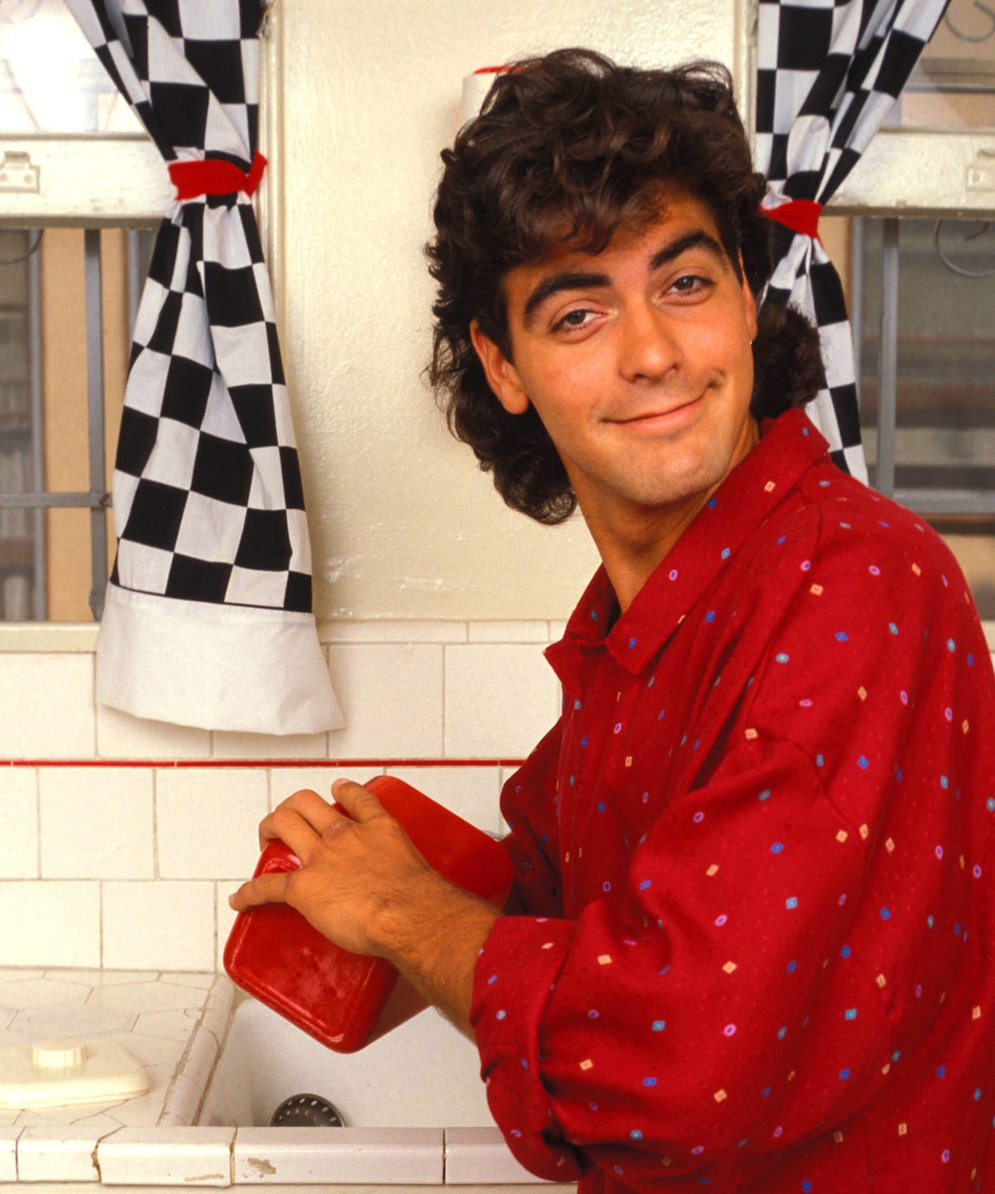 george clooney in his kitchen 1989
