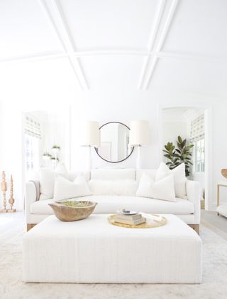 a bright white living room