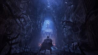 The protagonist of Lords of the Fallen stands before an Umbral Landscape.