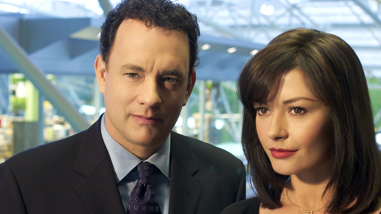 A still of Tom Hanks and Catherine Zeta-Jones in The Terminal